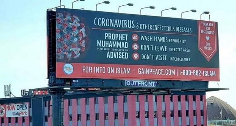 Papan reklame mengenai virus corona, Sumber : republika.co.id
